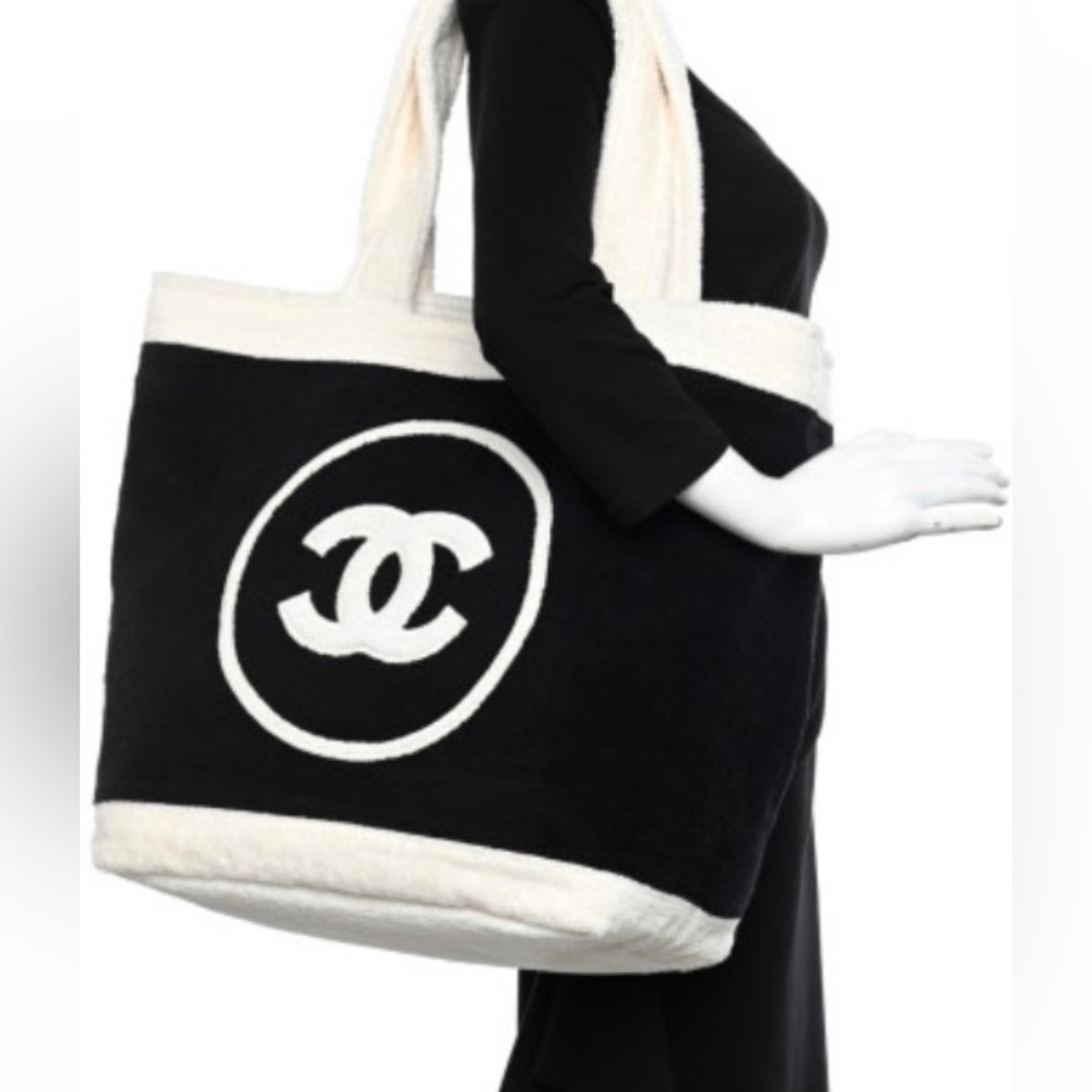 Vintage Chanel Terrycloth Set Bag & Pouch